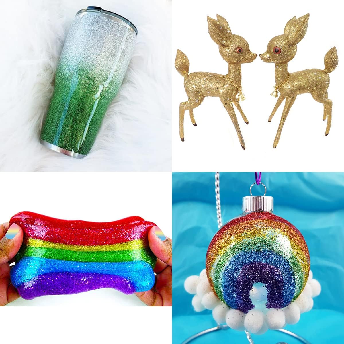 100g/3.5oz Pack Iridescent Rainbow Fine Glitter for DIY Craft, Extra Fine Glitter for Epoxy Resin, Glitter for Tumblers Candle Making, Festival Decorate Makeup Body Face Nail Art (Iridescent Yellow)