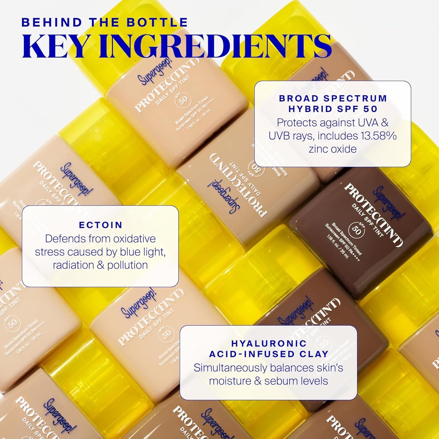 Supergoop! Protec(tint) Daily Skin Tint SPF 50 - 30W - Light, Buildable Coverage for Immediately Smooth, Even-Looking Skin - Natural Finish