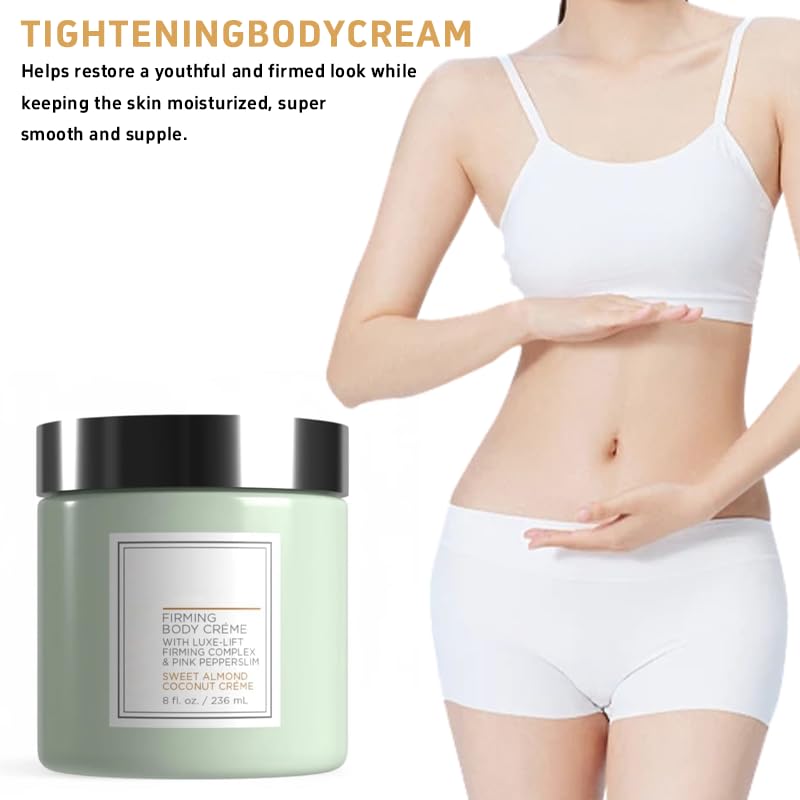 Champagne Lift Body Creme,lift firming body creme, with Luxe-Lift Firming Complex & Pink Pepperslim,Deep Hydration & Smoothing, Hydrates Dry Skin Arms & Legs(Sweet Almond Coconut)
