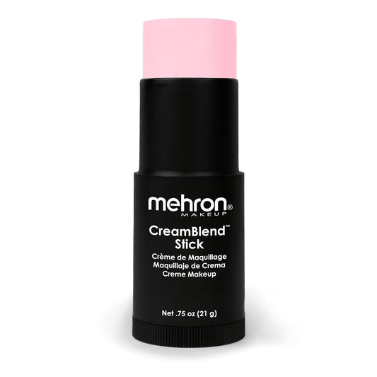 Mehron Makeup CreamBlend Stick | Face Paint, Body Paint, & Foundation Cream Makeup Body Paint Stick .75 oz (21 g) (Pastel Pink)