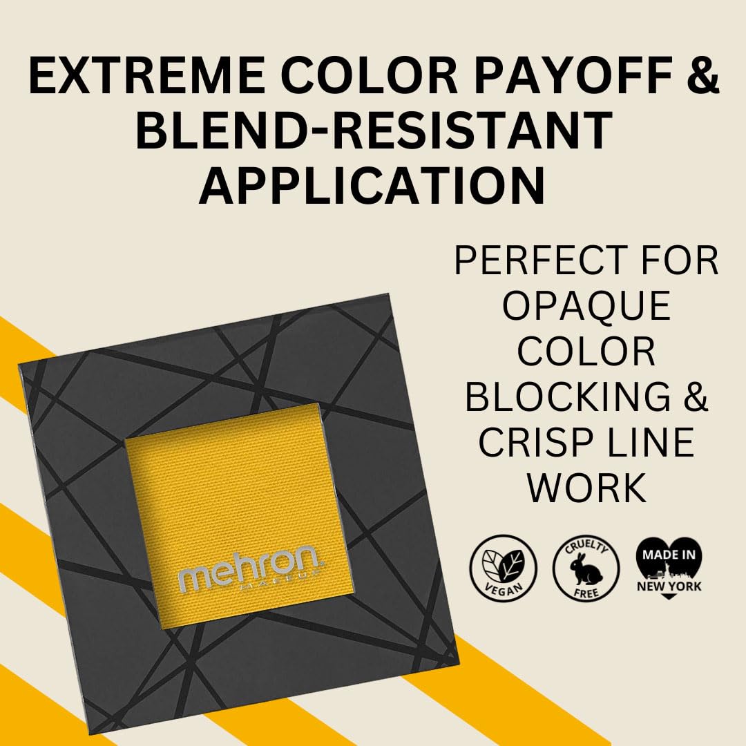 Mehron EDGE Face & Body Paint| Professional Water-Activated Face Paint Makeup | Made in the USA | For Cosplay, Halloween, & SFX (Yellow)