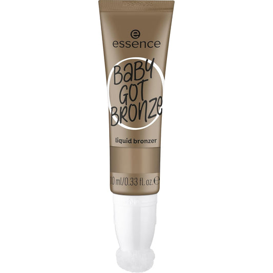 essence | Baby Got Bronze Liquid Bronzer | Lightweight, Buildable, Natural Finish with Sponge Applicator| Vegan & Cruelty Free (10 | Sweet Shadows)