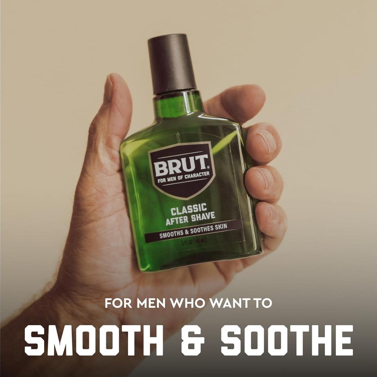 Brut Classic After Shave for Men - Absorbs Quickly to Clean and Tone Skin for a Refreshing Feel - Mens Aftershave with Iconic Masculine Scent - 5 oz