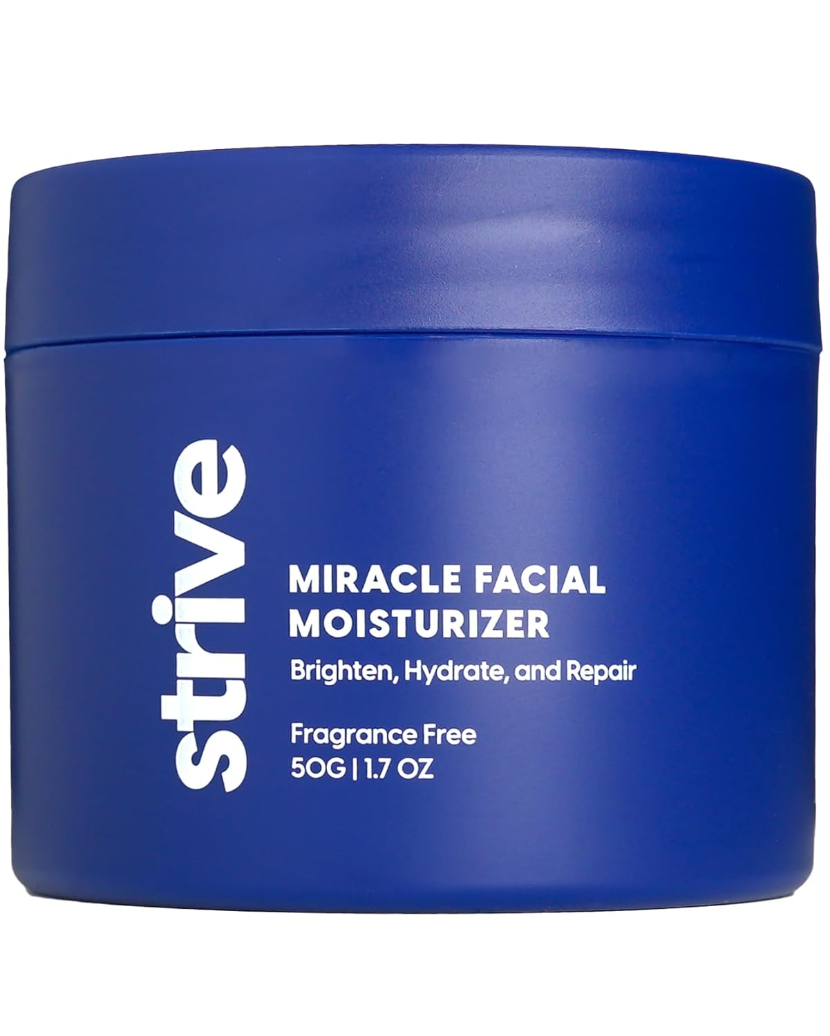 Strive Mens Face Moisturizer, Dark Circle Brightening, Anti Aging Mens Face Lotion with 4% Niacinamide+, Hyaluronic Acid & Ceramides, Hydrating Fragrance Free Skin Care Face Cream - 1.7 fl oz.