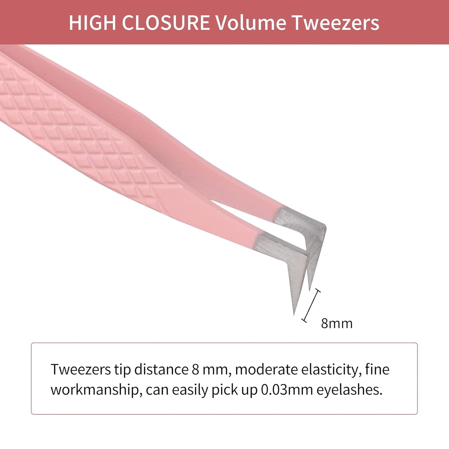 Lash Extension Tweezers Stainless Steel Volume Lash Tweezers Curved Precision Tweezers 90 Degree Angle Boot Great for Larger Fans Eyelash Extension Tweezers Professional