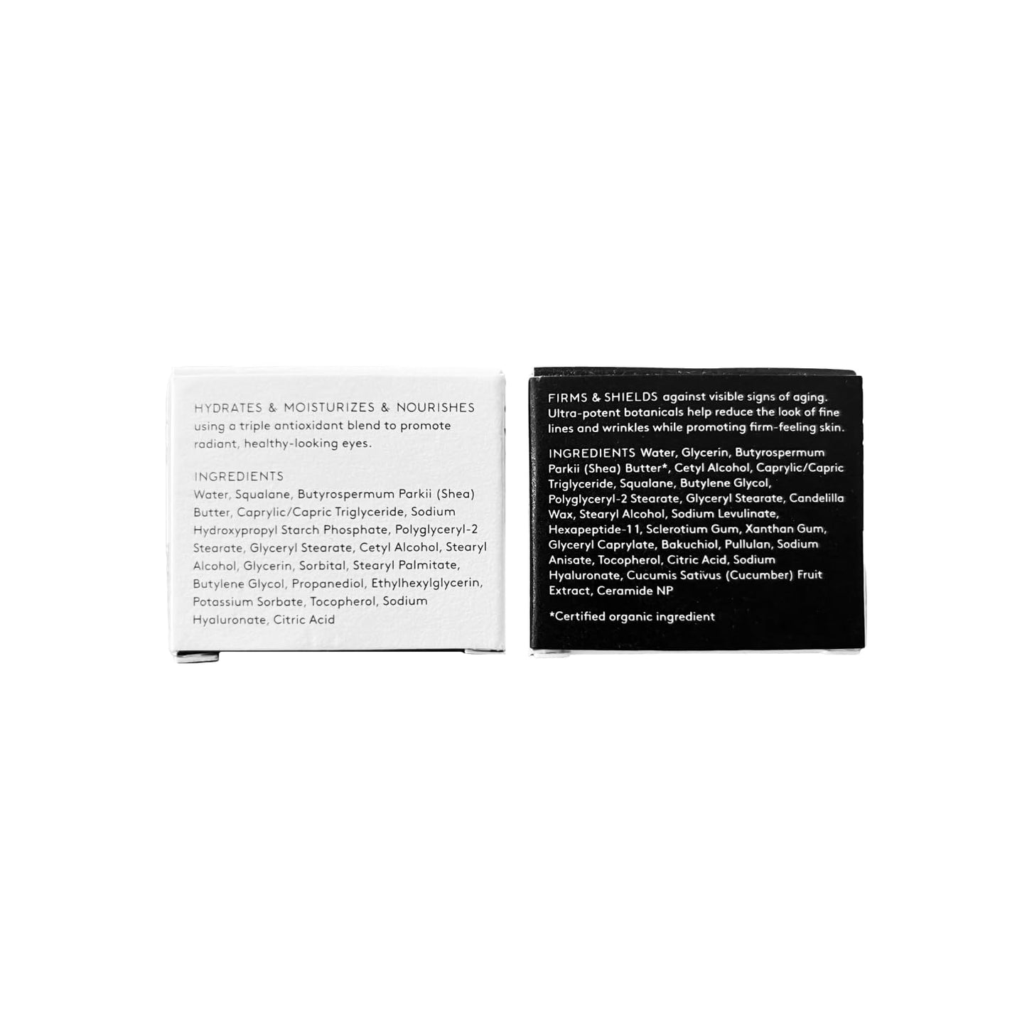 Naked & Thriving The Radiant Eye Set | Glow Triple Boost Eye Cream (15 mL) + Revive Firming Eye Cream (15 mL) with Peptides, Hyaluronic Acid, Bakuchiol, and Shea Butter (Set of 2)