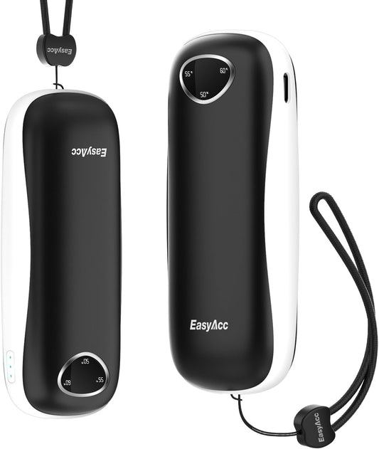 EasyAcc® Pocket Size Hand Warmers Rechargeable, Golf Hunting Hand Warmers, Real 16 Hrs Warmth, Heat Up to 131℉, UL Certified, Gloves Fitting, Golf Raynauds Skiing Essentials, Gifts Women Men