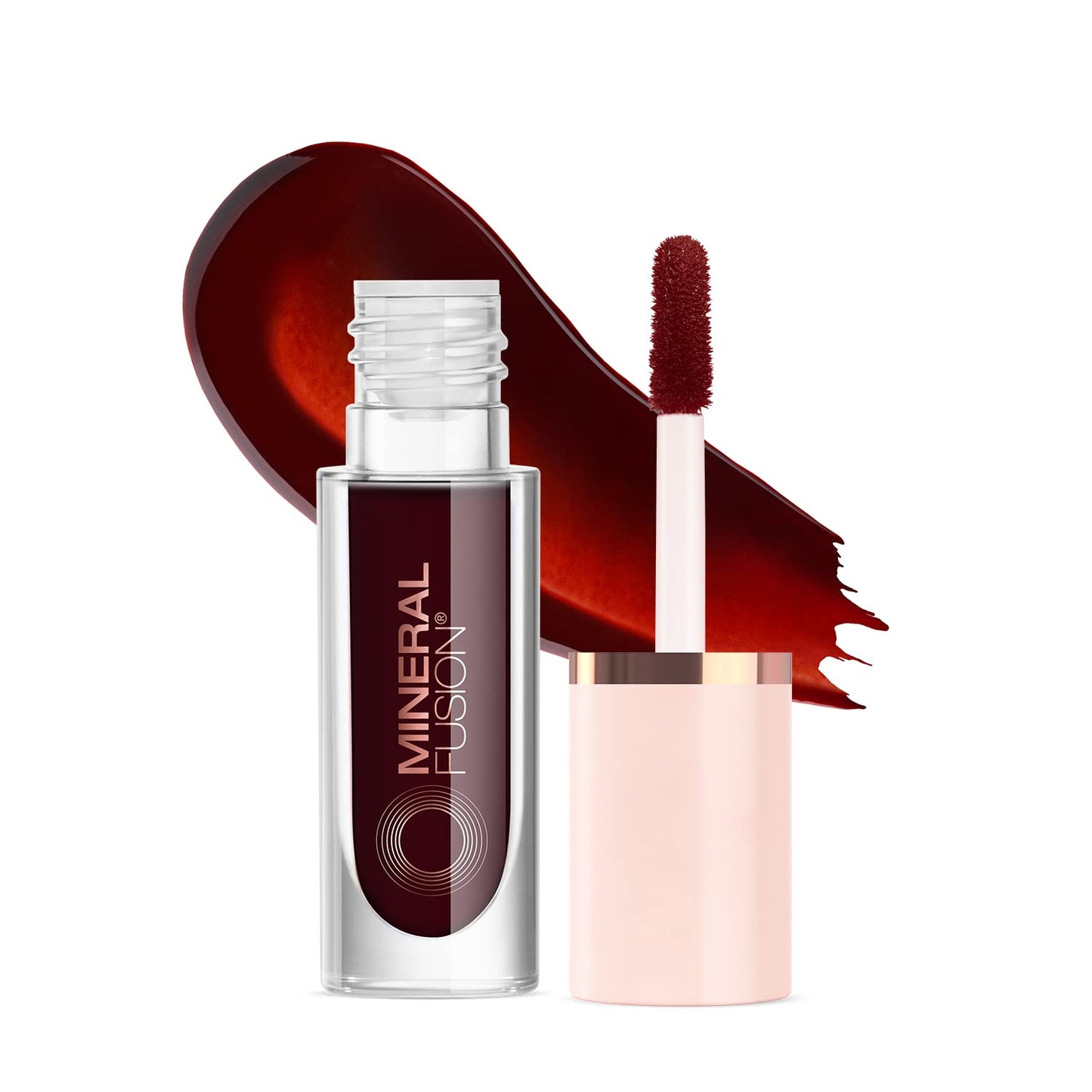 Mineral Fusion 2-in-1 Lip & Cheek Stain Merlot, 0.10 fl oz, Deep Cherry Red hydrating, long-lasting, matte lip and cheek color