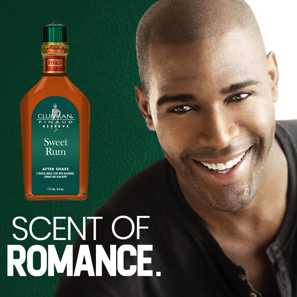 Clubman Reserve Sweet Rum After Shave Lotion for Men – Refreshing Scent After Shave Splash, Soothing Aftershave Care, 6 oz