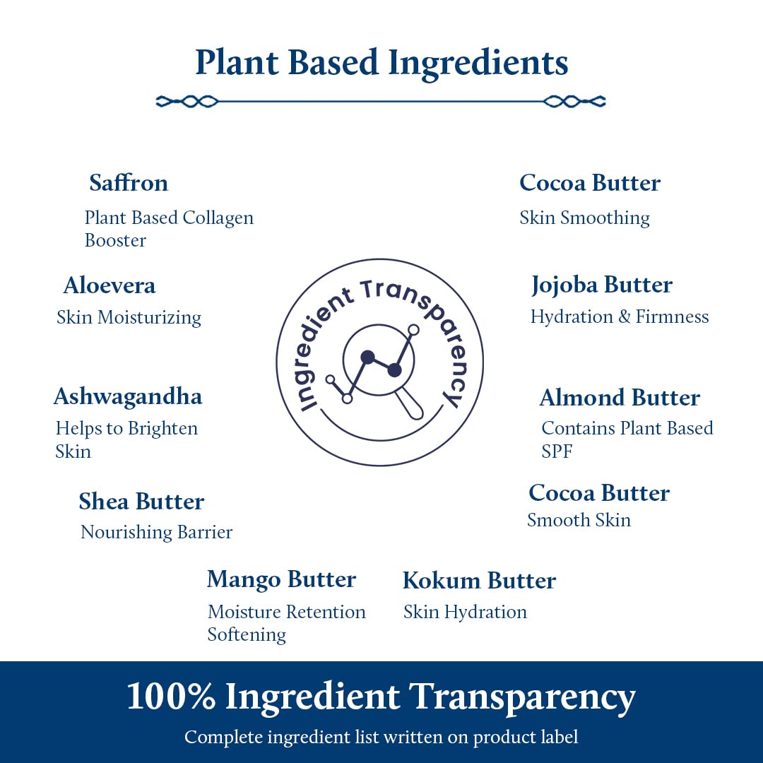 Blue Nectar Stretch Mark Cream for Pregnancy and Postpartum, Moisturizing Body Lotion for Women with Cocoa and Shea Butter for Pregnancy Gifts (12 Herbs, 6.76 fl oz)