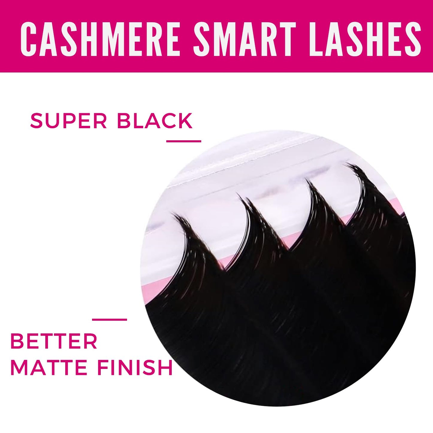 VEYES INC Cashmere Smart Fan Lash Extensions 0.03 0.05 0.07 C/CC/D Curl 8-20mm Mixed & Single Length, Super Matte Black Volume Lashes, Professional Supplies for Lash Techs (0.05 CC 8-16mm)