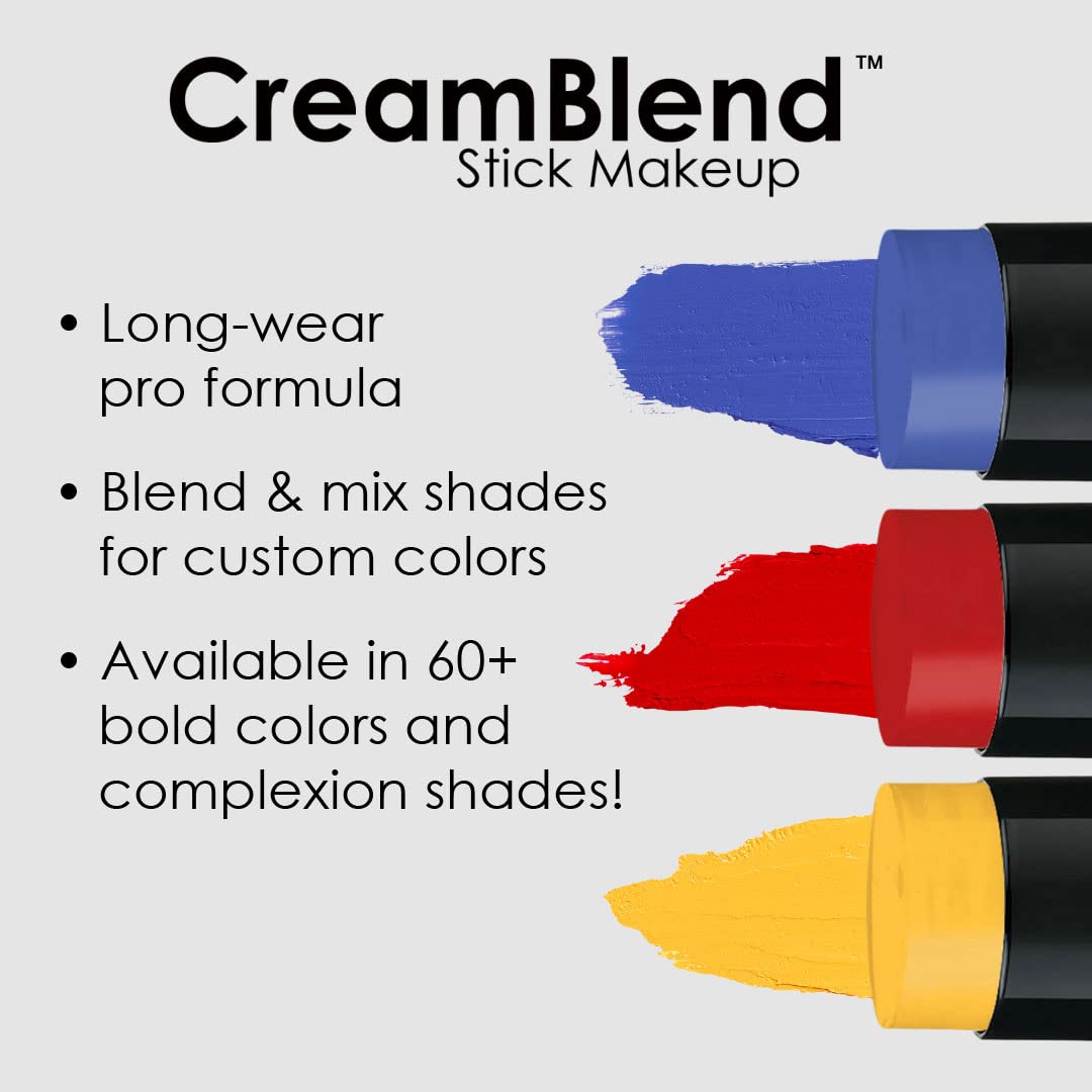 Mehron Makeup CreamBlend Stick | Face Paint, Body Paint, & Foundation Cream Makeup | Body Paint Stick .75 oz (21 g) (Pastel Blue)