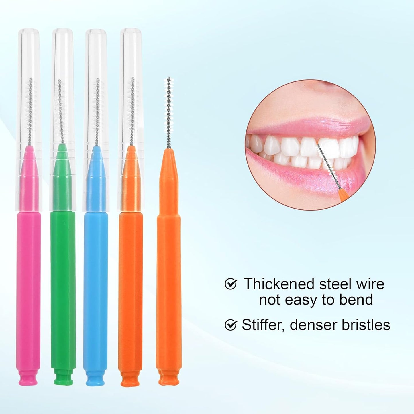 50pcs Shower Head Cleaning Brush, Denser Spiral Bristles Shower Head Cleaner Picks, Tiny Crevice Cleaning Brush for Small Holes, Nozzle Unclogger Pipe Cleaners Household Clean Tools Anti-Clogging