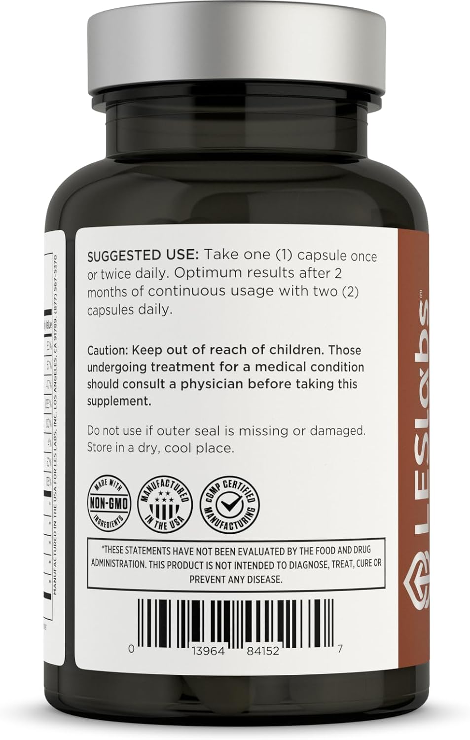 LES Labs Hair Health – Hair Growth & Nails Supplement, Improved Thickness, Strength & Fullness – Keratin, Biotin, Pumpkin Seed & MSM – 60 Capsules