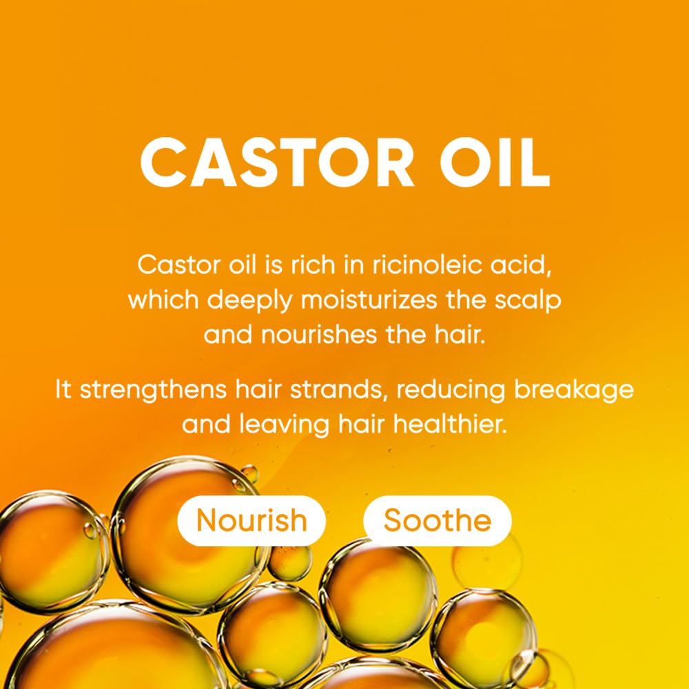 Marsmade Castor Oil Shampoo Bar Hydrating & Moisturizing Natural Hair Soap for Bathing, Hair Growth & Scalp Nourishment, Solid Shampoo for All Hair Types (120g, 4.23 oz)