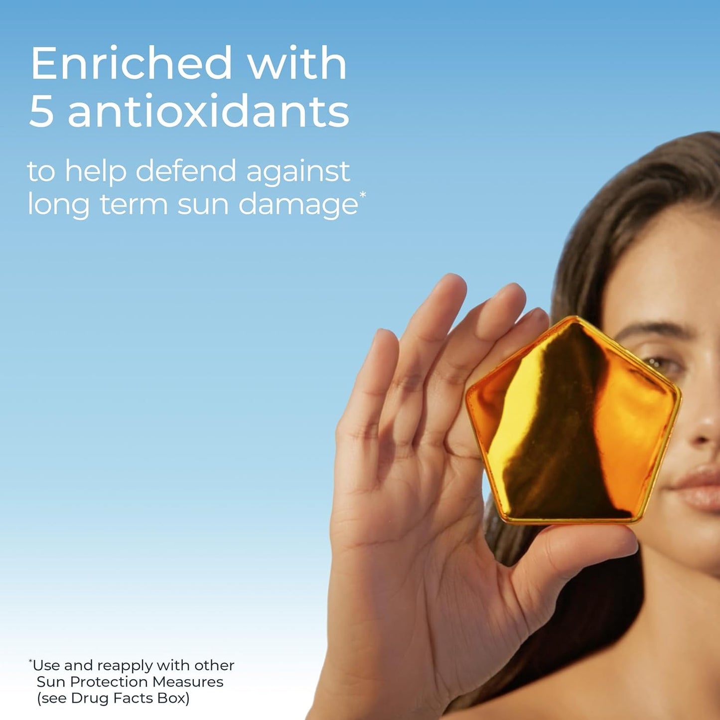 Eucerin Sun Tinted Age Defense Face Sunscreen Lotion SPF 50 with Hyaluronic Acid, Tinted Sunscreen for Face, Blendable Tint for All Skin Tones, Non Comedogenic and Hypoallergenic, 2.5 Fl Oz Bottle