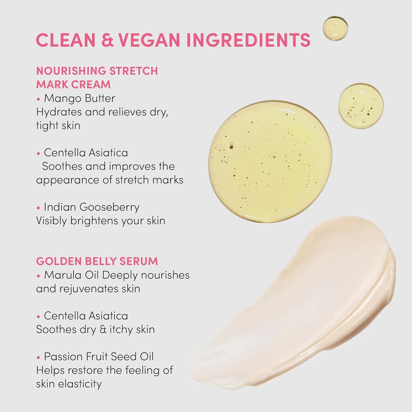 Evereden Mama Must-Have DUO - Golden Belly Stretch Mark Oil 30ml & Nourishing Stretch Mark Cream 50ml - Derma-Developed Clean & Vegan Maternity Skin Care for Stretch Mark Reduction & Skin Hydration