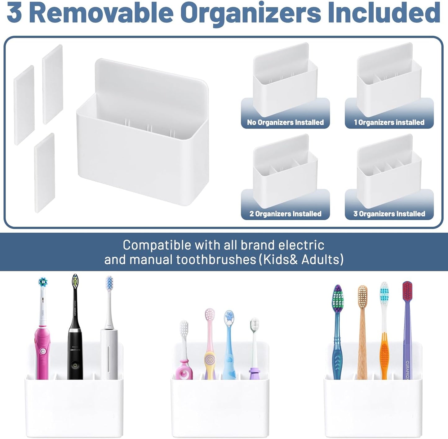 Magnetic Toothbrush Holder for Cruise Ships, Wall-Mounted Bathroom Organizer for Cruise Stateroom, Cruise Essentials and Must Haves 2025&2026