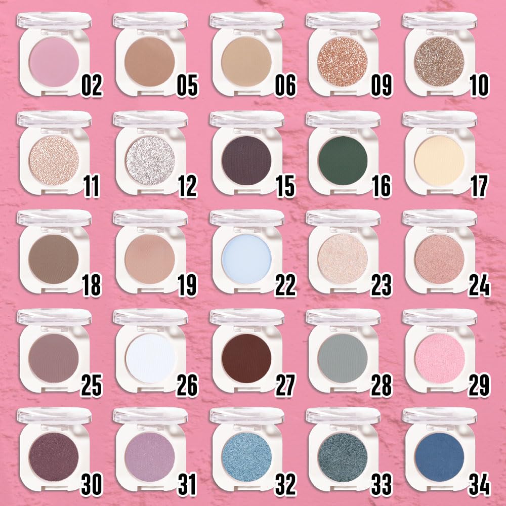 Light Peach Matte Eyeshadow Palette for Women, Single Monochrome Eye Shadow Makeup, Shiny Pressed Powder, Blendable Natural sombras para ojos, Holographic,Vegan,Travel -2