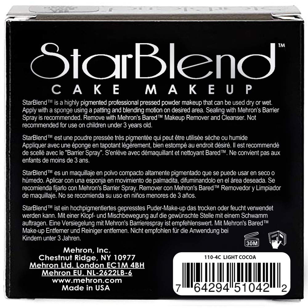 Mehron Makeup StarBlend Cake (2 oz) (Light Cocoa)