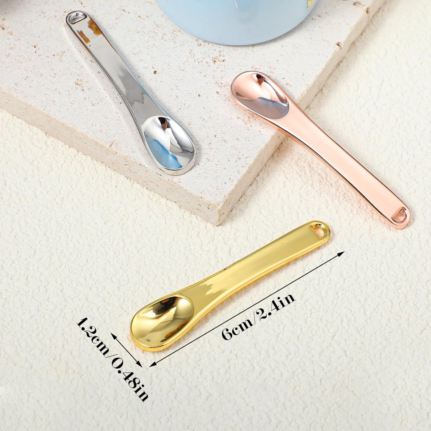 Prasacco 3 Pcs Skincare Spatula Metal Makeup Spatula Mini Cosmetic Spatula Small Scoops Facial Applicator Tool Beauty Spatula For Face Mask Eye Cream Lotions Moisturizers