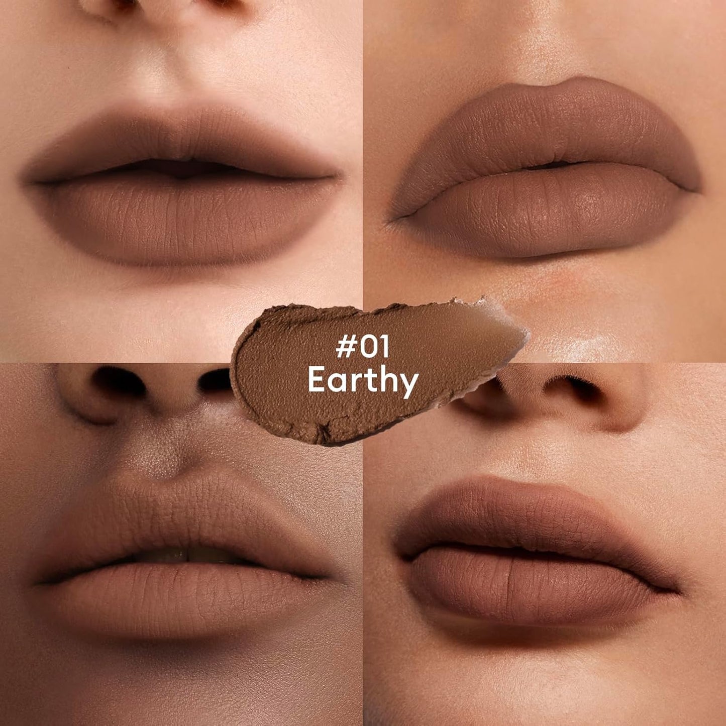 ITY Velvet Matte Finish Lip Stain-Mousse Textured Lip Clay, Red Shade, Conceals Lip Lines, Rich Pigment Lip Tint Lipsticks, 0.14 oz (4g) in Earthy, Ginger.