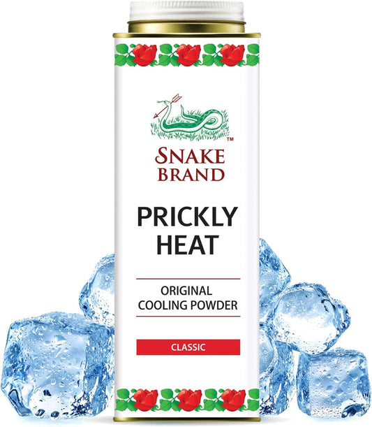 Snake Brand Prickly Heat Cooling Powder for Everyday Use - Anti-Chafing, Heat Rash Relief, Classic Original Scent (9.9 Oz / 280g)