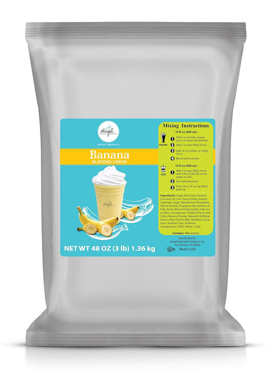 Angel Specialty Products, Blended Smoothie, Frappe Powder Mix, Banana [3 LB] [34 Servings]