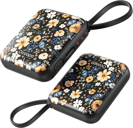 Ocoopa Hand Warmers Rechargeable UT5 Nano – Slim Electric Pocket Heater, Smart Temp Control, 14Hrs Battery, UL Safety, Artists in Bloom Design, Practical Gifts for Women, Christmas, Outdoor, Office