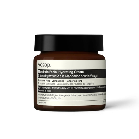 Aesop Mandarin Facial Hydrating Cream | Cools, Tones, and Balances Normal And Combination Skin | Mandarin Rind, Lemon Rind, Tangerine Rind | 2.1 oz / 60 mL