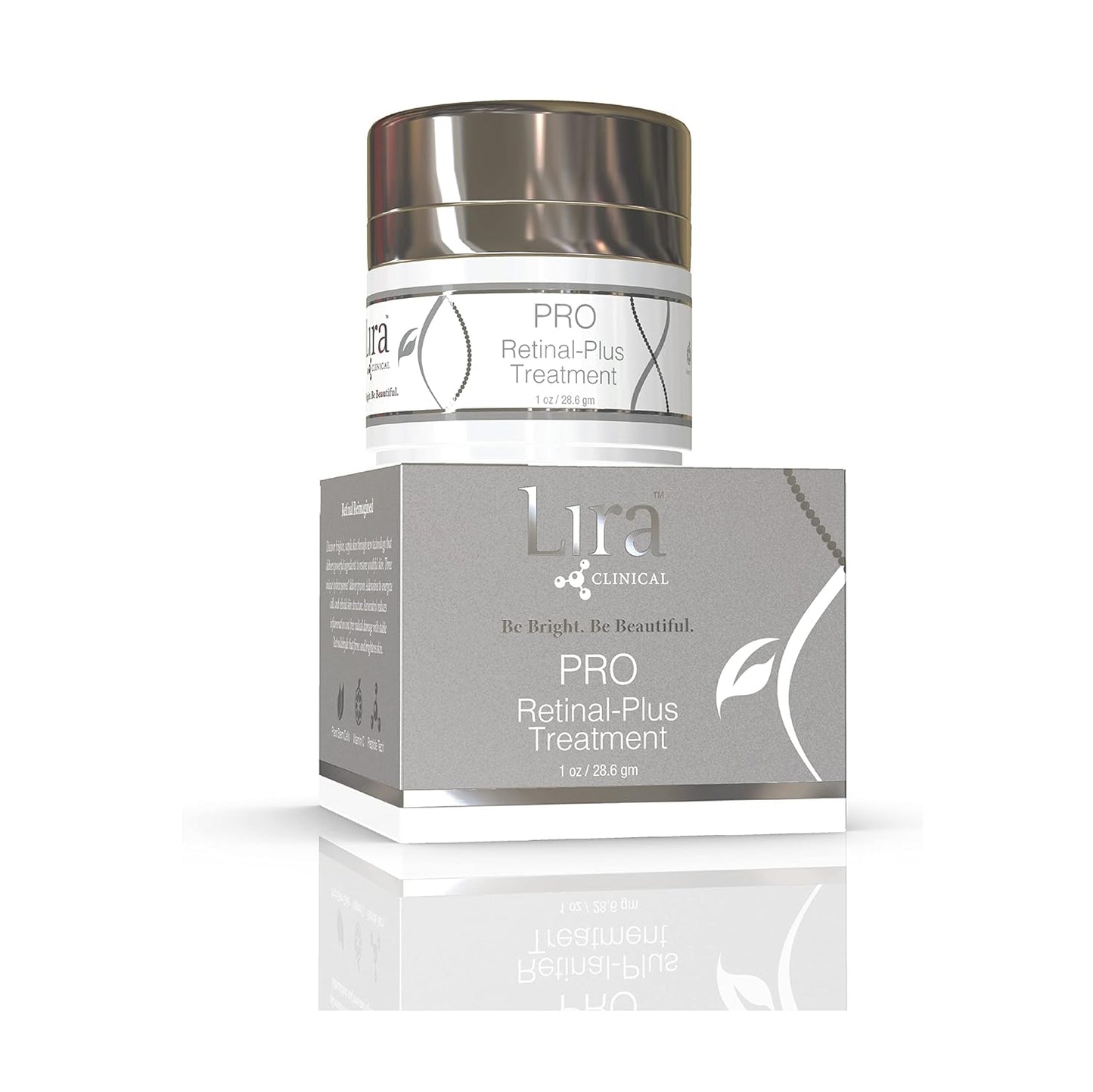 Lira Clinical PRO Retinal-Plus Treatment - Retinol Cream with Hyaluronic Acid, Salicylic Acid & Vitamin C - Helps Reduces Fine Lines & Wrinkles - All Skin Types - 1 fl oz