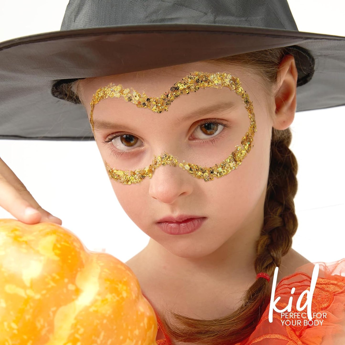 Teenitor Body Glitter, Gold Face Glitter Gel Hair Glitter for Kids, 80g/2.8oz Gold Glitter for Face, Makeup, Hair, Eye, Face Glitter for Women