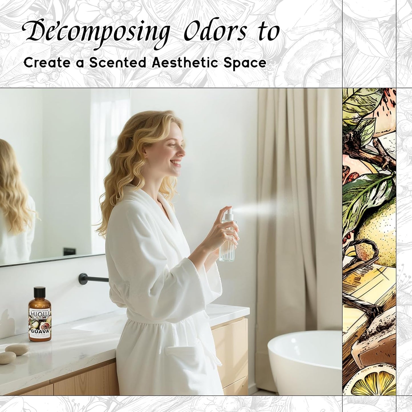 HIQILI Guava Fragrance Oil for Candle, Soap & Bath Bombs Making, Long-Lasting Fruity Scent, and Indoor Diffusers Use - 1 Fl Oz