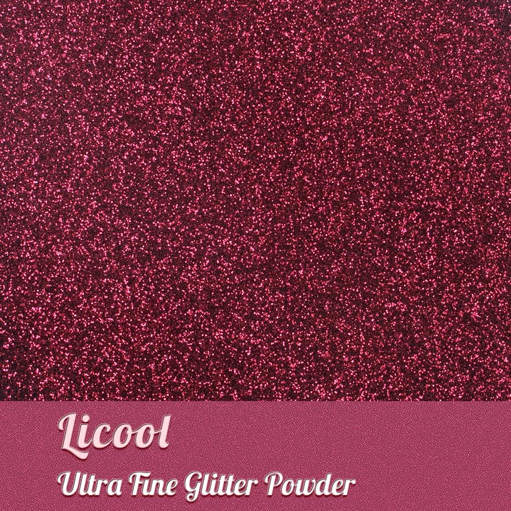 Fine Glitter for Nail Art, 100g/3.5oz Extra Fine Glitter Powder Packs for Epoxy Resin Art, Craft Glitter for Tumblers Candle Slime Making, Festival Body Face Eyeshadow Nail Glitter (Wine)