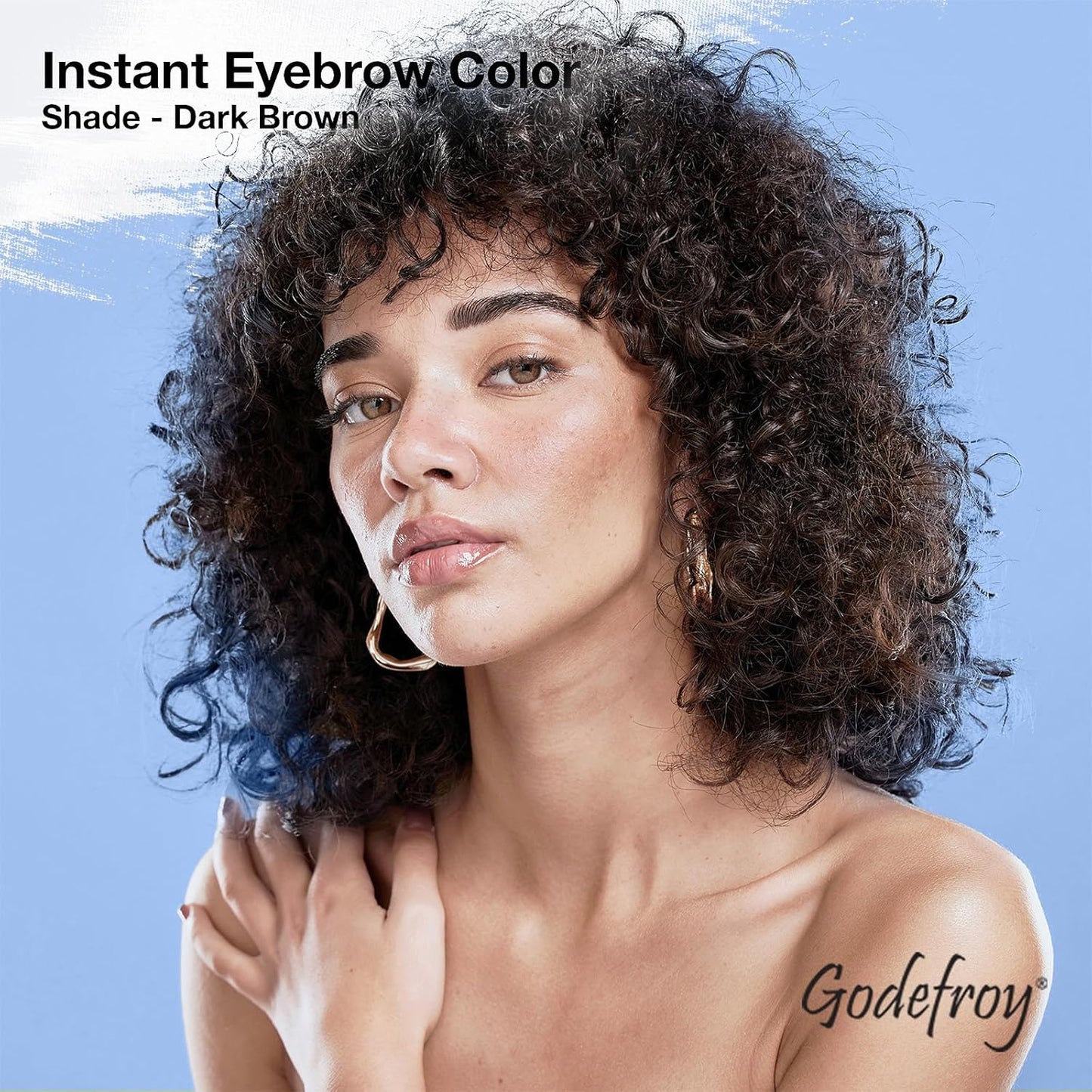 Godefroy Fast Acting Temporary Instant Brow Color, 3 Applications Per Package, Salon Quality Results, Dark Brown