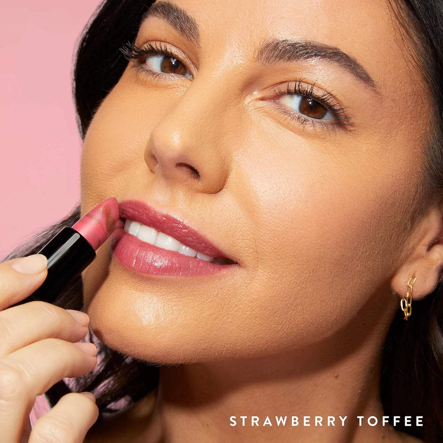 LAURA GELLER NEW YORK Italian Marble Sheer Lipstick - Strawberry Toffee - Hydrating & Lightweight - Vitamin E & Caster Seed Oil - Cream Finish