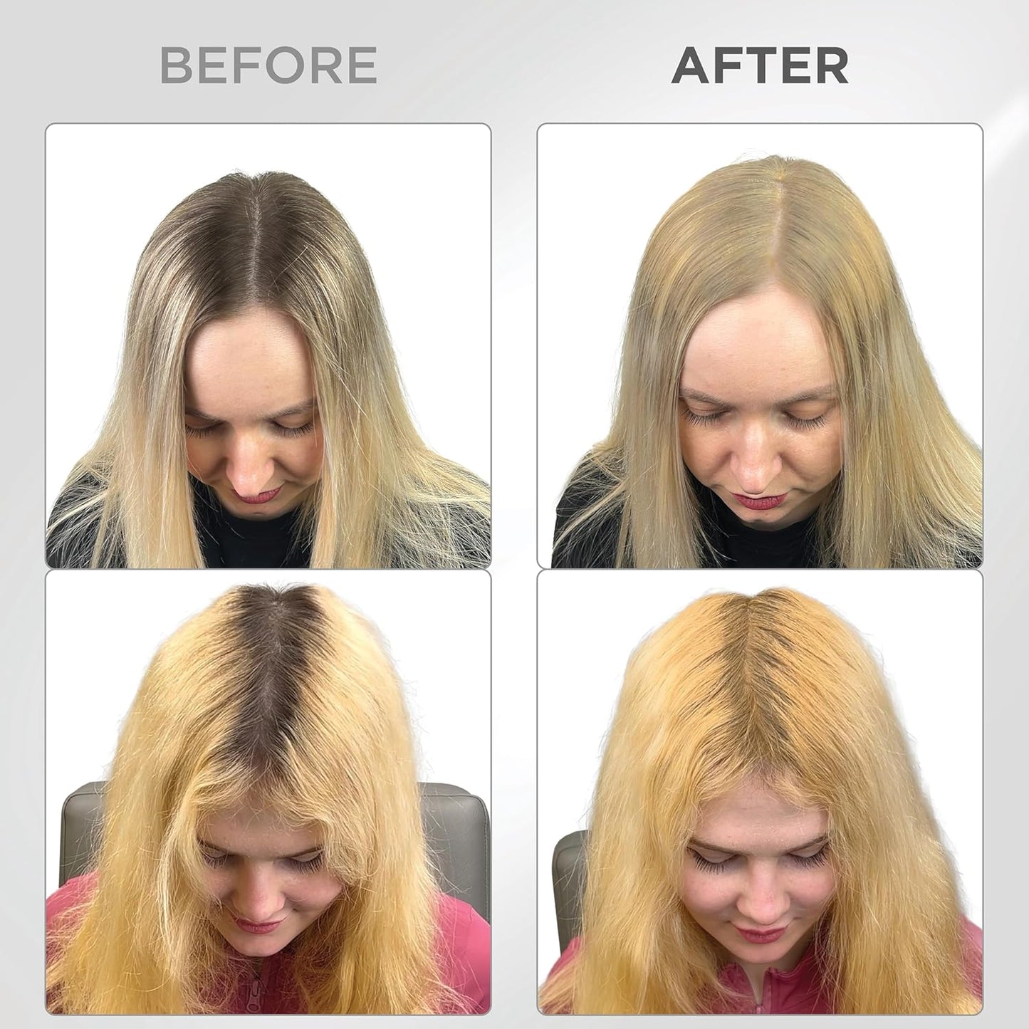 THICK FIBER Root Touch Up Powder for Thinning Hair Women - Water & Sweat Resistant Hair Loss Concealer Set with Brush (Blonde)