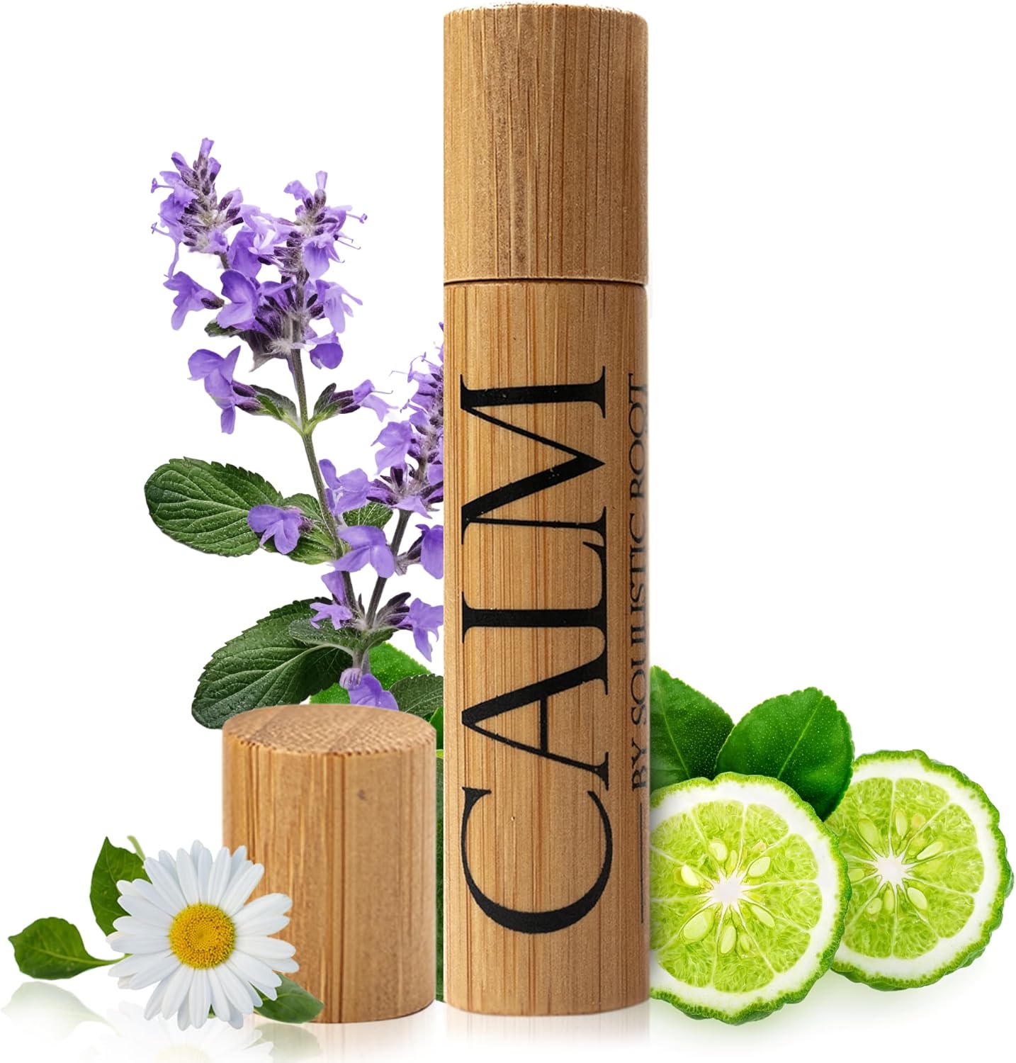 Calm Essential Oil Roll On for Women – Aromatherapy Blend w/Lavender, Chamomile, Clary Sage – Rollerball for Relaxation, Self Care, Skin, Massage, Wellness & Gift Ideas – 10ml Bottle